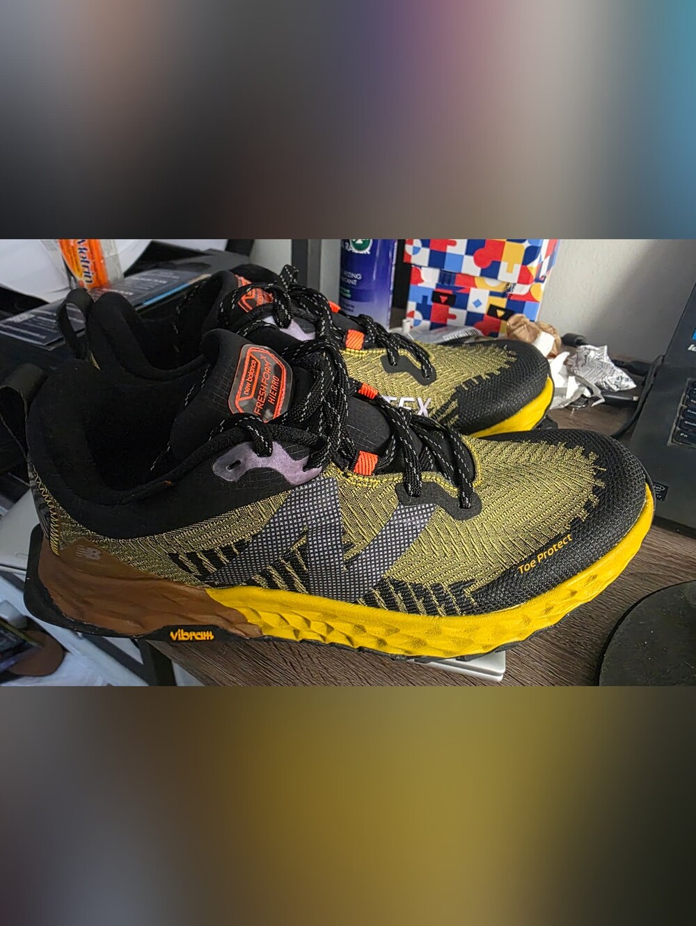 New Balance Men’s Fresh Foam Trail Running Shoes - Yellow/Black